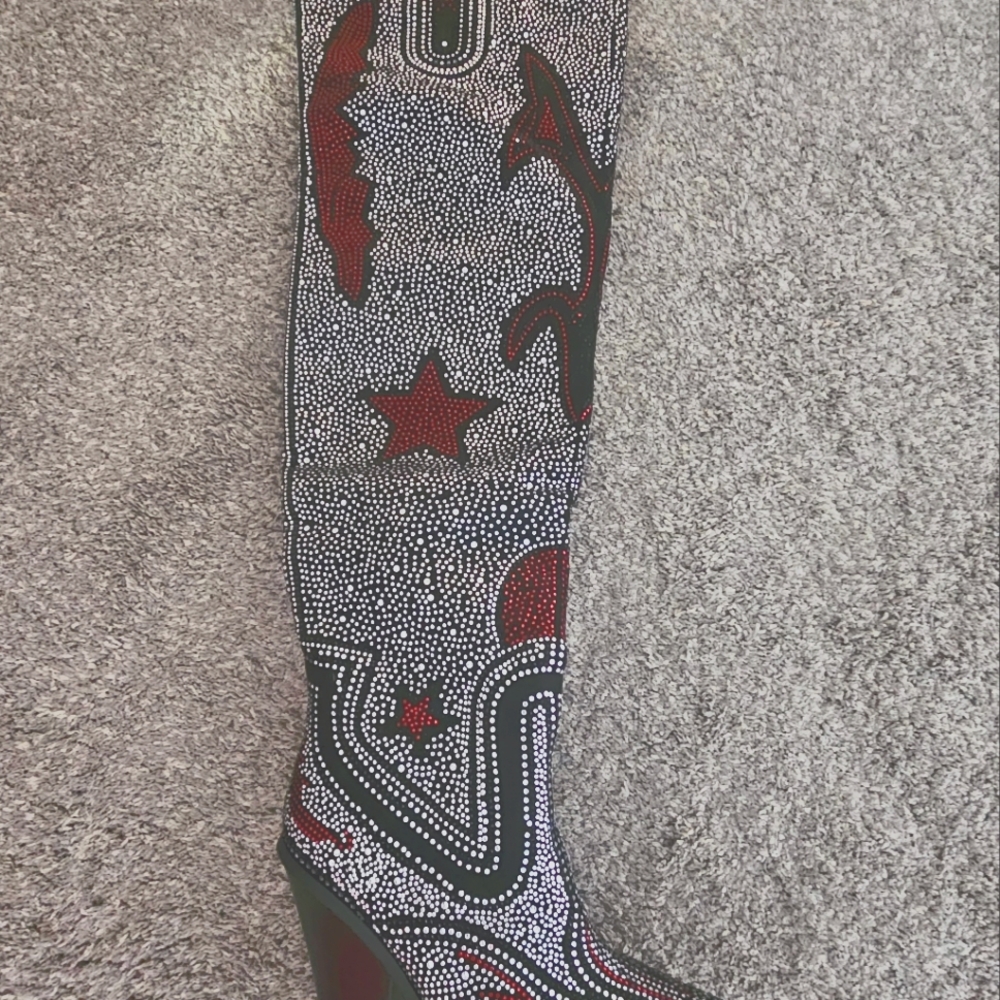 Western style over the knee boots